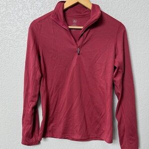 REI Quarter Zip up Long Sleeve Top Red size Small